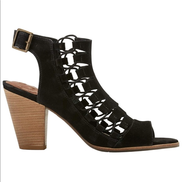 Leather Strappy Cut Out Gladiator Heel Sandals - Picture 3 of 6